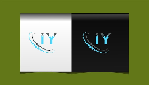 IY initial modern logo design vector icon template