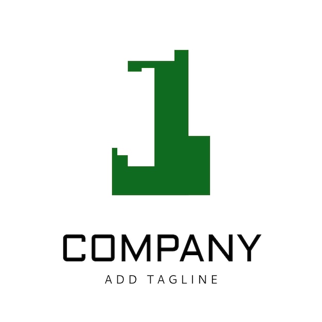 J logo above COMPANY space for a tagline