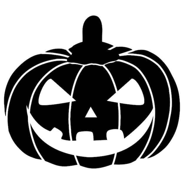 Jack o lantern The creepy scary pumpkin for Halloween Vector illustration