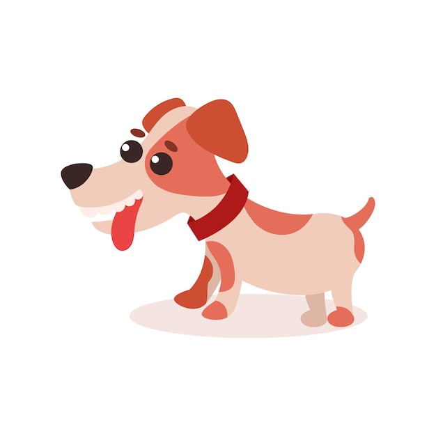 Jack russell terrier character, cute funny dog vector Illustration on a white background