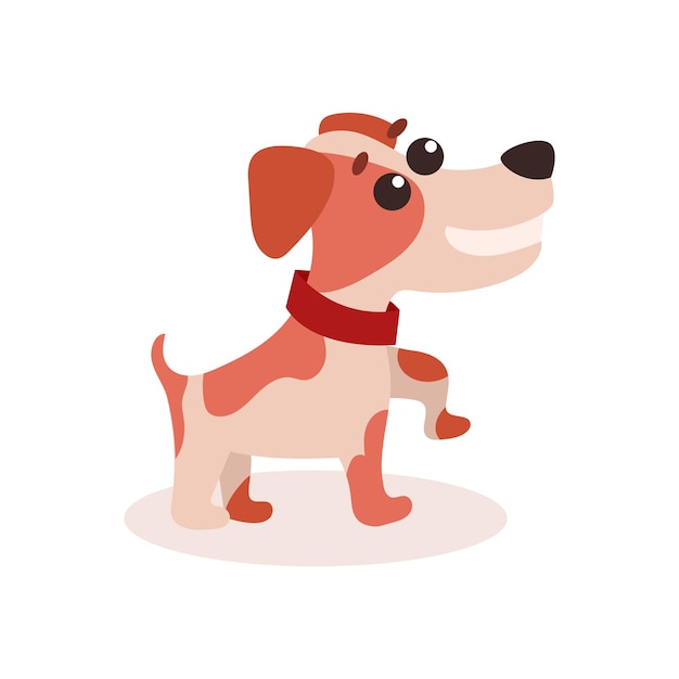 Jack russell terrier character, cute funny dog vector Illustration on a white background