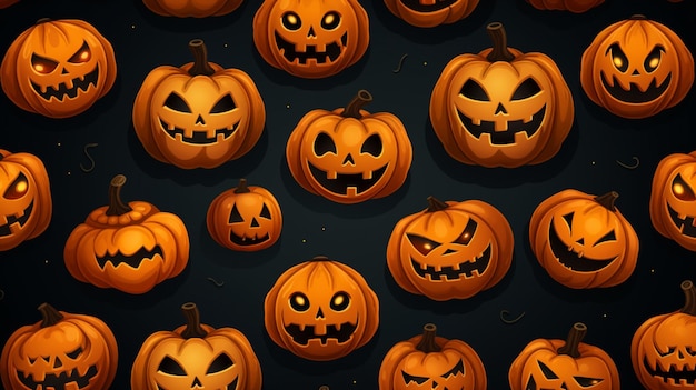 Vector jackolantern pattern vector background