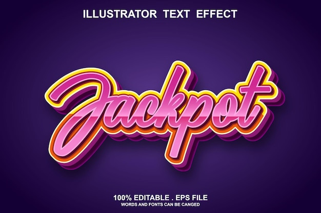 jackpot text effect editable