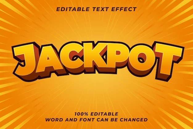 Jackpot Text Effect with Sunburst Background