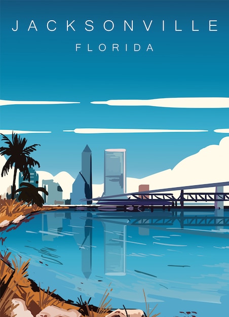 .Jacksonville, Florida landscape poster.