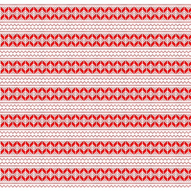 Jacquard sweater pattern for flat knit vector design