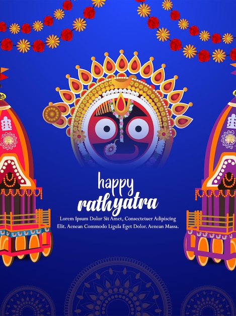 Jaggannath rath yatra celebration background