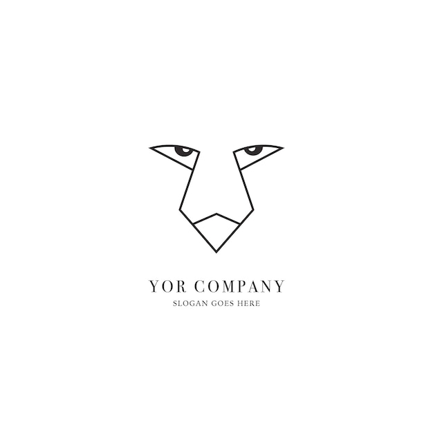 Jaguar eyes logo outline for business identity