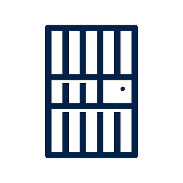 Jail icon flat vector simple isolated illustration signage template design trendy