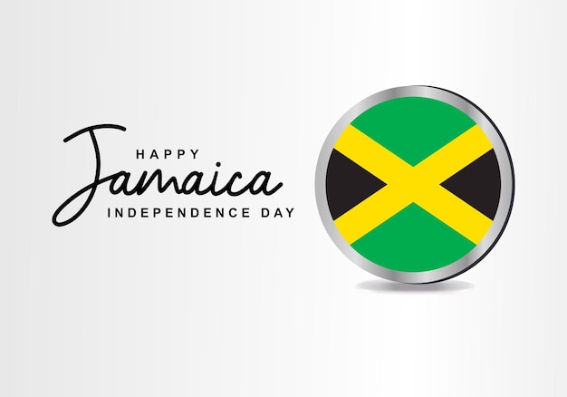 Jamaica Independence day background banner poster for national celebration on august 6