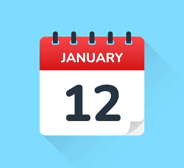 January 12 date on calendar.