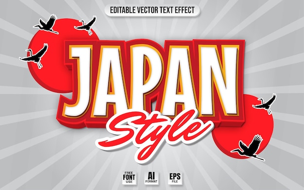 Japan 3D Text Effect