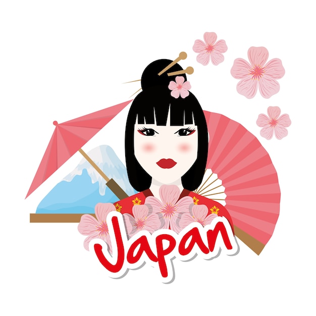 Japan  concept with culture icon design