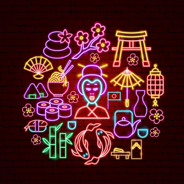 Japan Culture Neon Concept