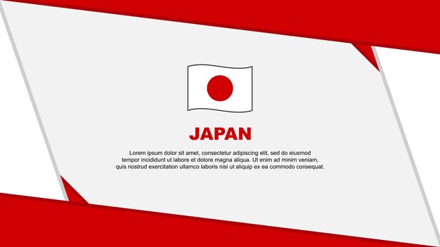 Japan Flag Abstract Background Design Template Japan Independence Day Banner Cartoon Vector Illustration Japan Independence Day