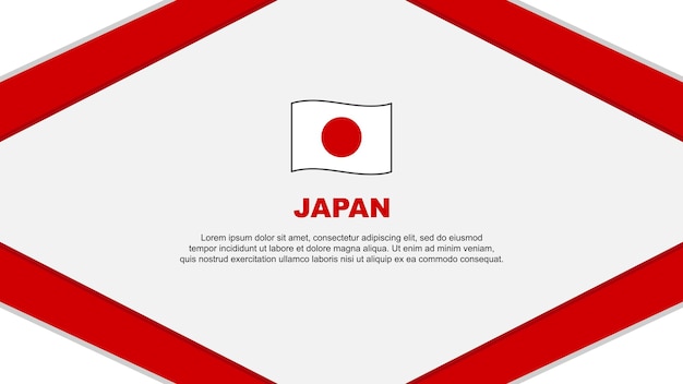 Japan Flag Abstract Background Design Template Japan Independence Day Banner Cartoon Vector Illustration Japan Template