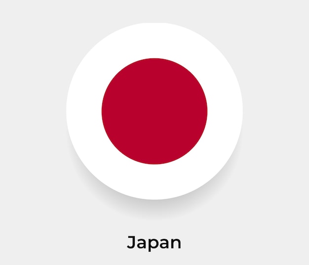 Japan flag bubble circle round shape icon vector illustration