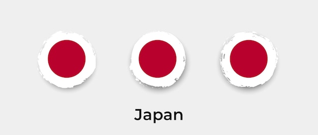 Japan flag grunge bubbles icon vector illustration