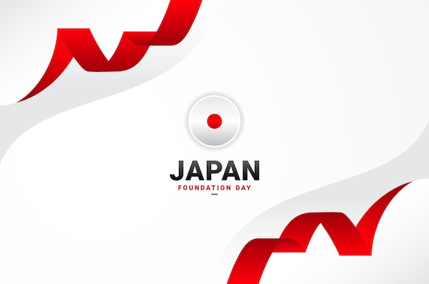 Japan Foundation Day Background With Elegant Design