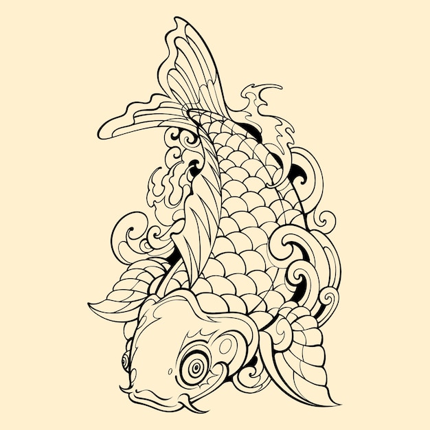 Japanese asset koi fish vector art