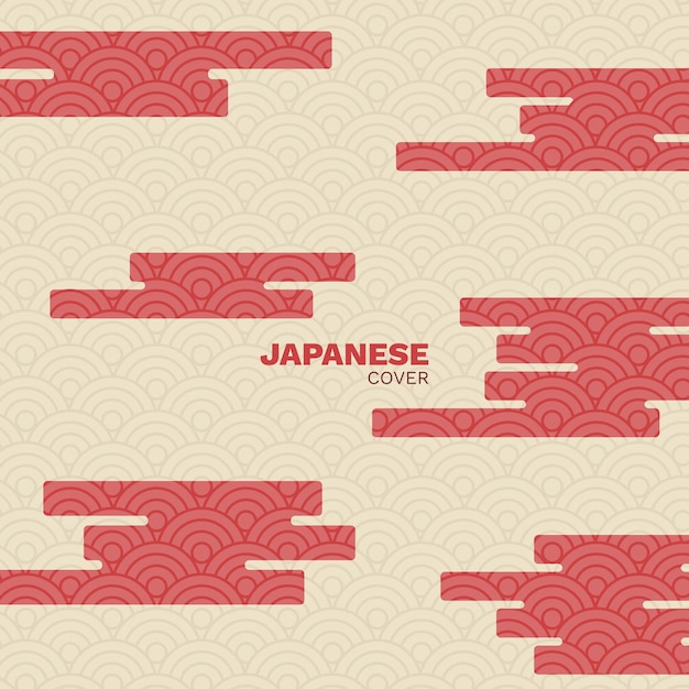 Japanese Background Cover Vector Illustration