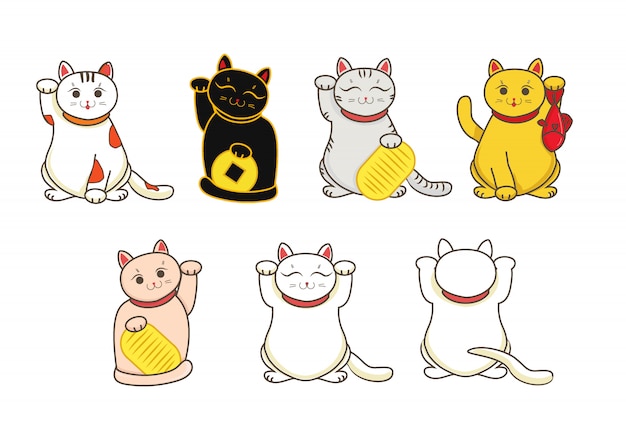 Japanese cats set