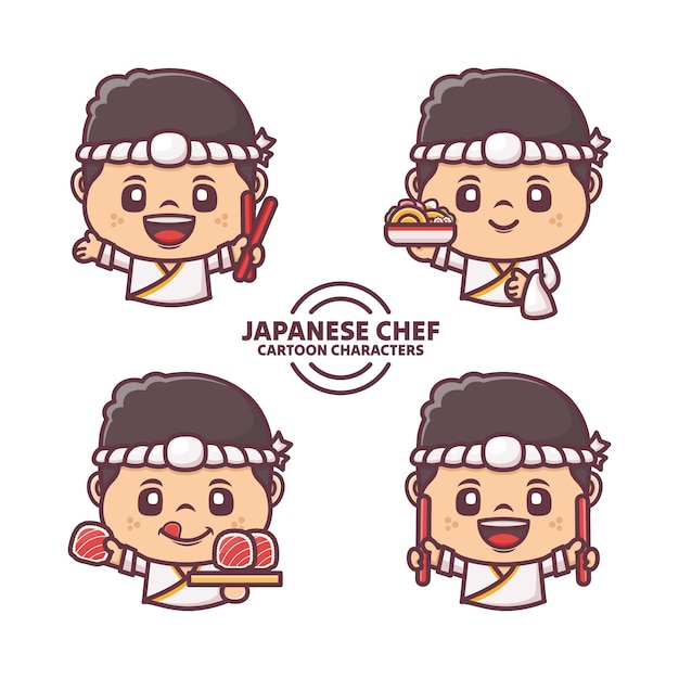 japanese chef cartoon character design