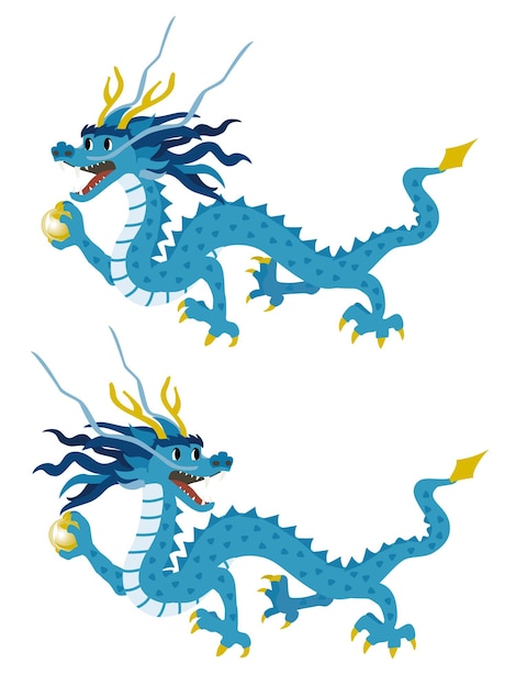 Vector japanese dragon of the year of the dragon