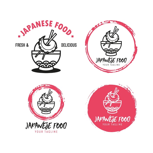 JAPANESE FOOD CARTOON LOGO COLLECTION