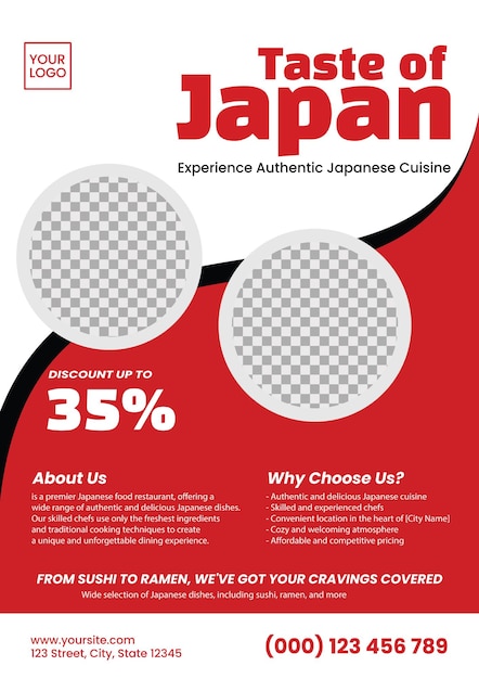 Japanese Food Flyer Template