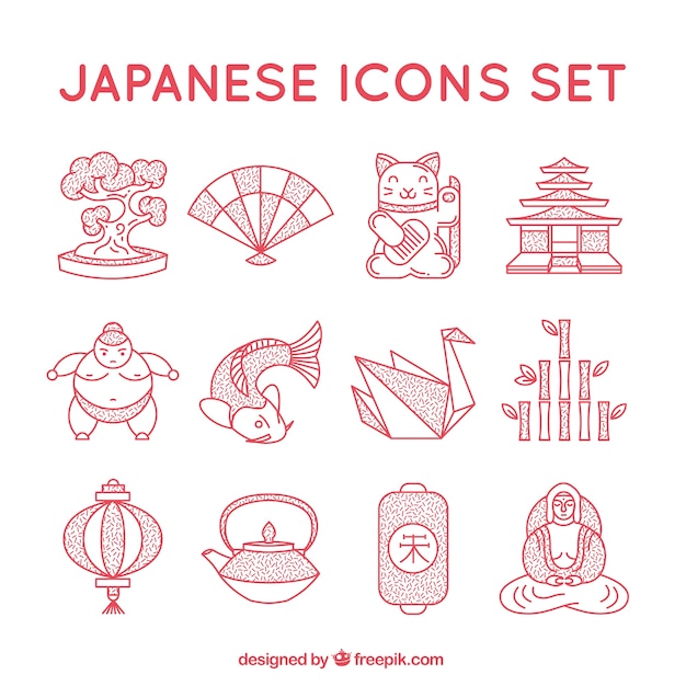 Japanese icons collection