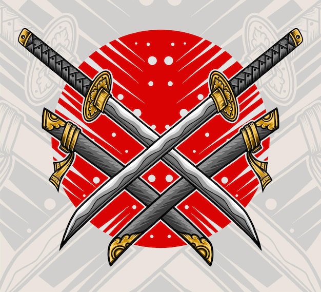 Japanese Katana Illustration