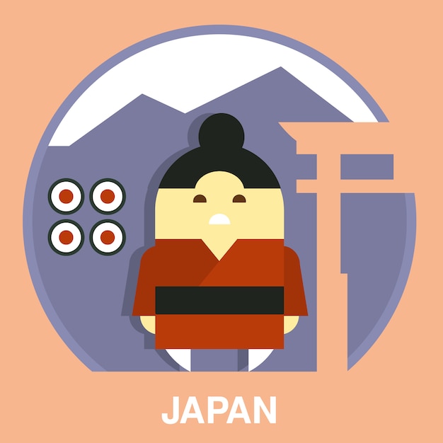 Japanese Man Illustration