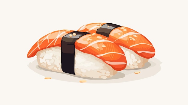 Japanese Nigiri Sushi Vector for Food Delivery Icon