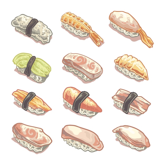 Japanese Onigiri food Illustration