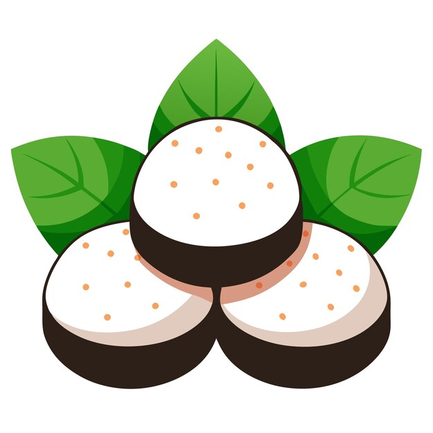 japanese rice balls clipart vector art and illustration