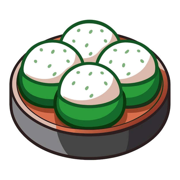 Vector japanese rice balls clipart vector art and illustration