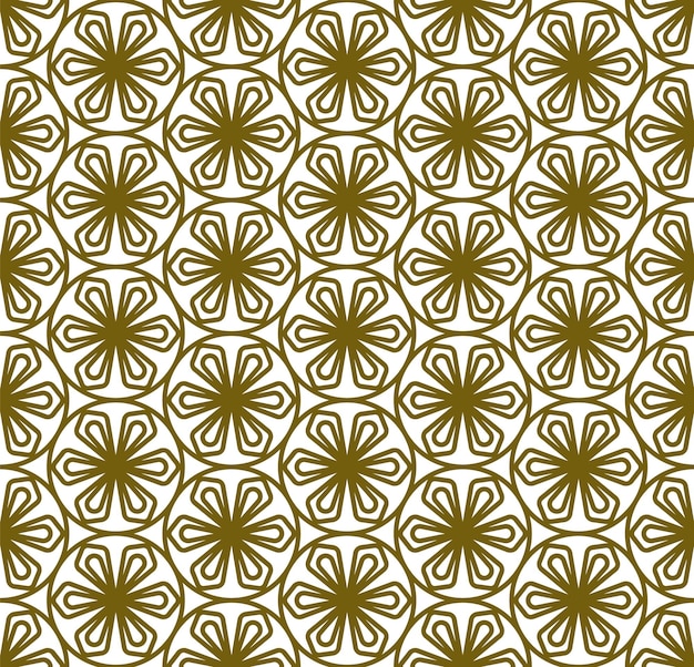 Japanese seamless Kumiko pattern in brown thick lines