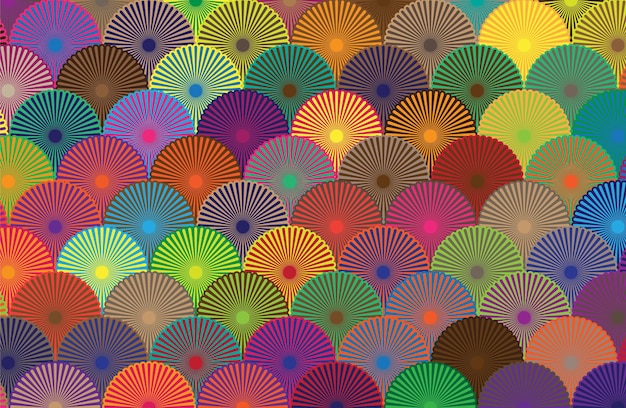 Japanese traditional colorful circle pattern