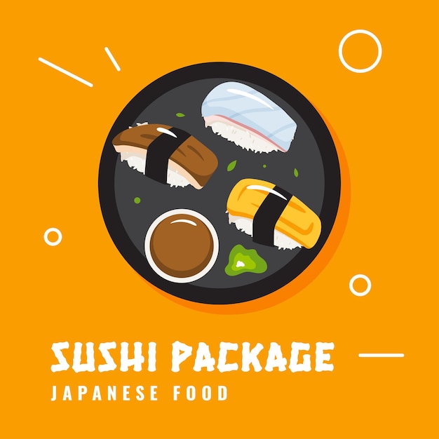 Japanese Traditional Food Sushi Package