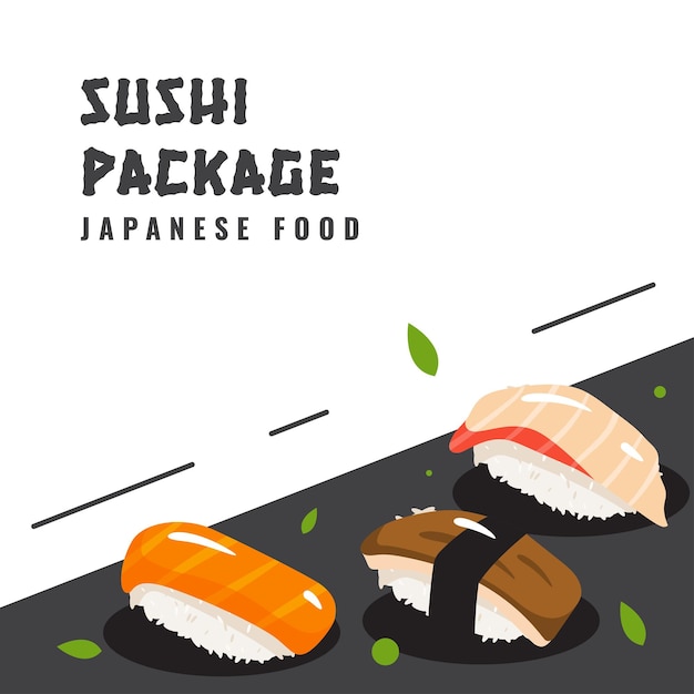 Japanese Traditional Food Sushi Package