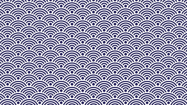 Japanese wave seamless pattern