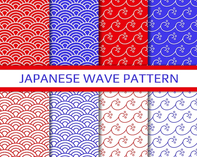 Japanese wave seamless traditional pattern