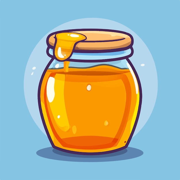 Vector a jar of honey has a lid that says  honey  on it