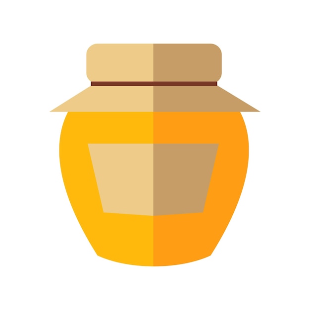 Jar honey icon. Flat design.