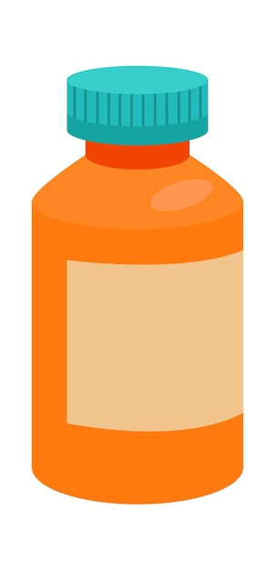 Jar with medicine Medical icon Vector illustration