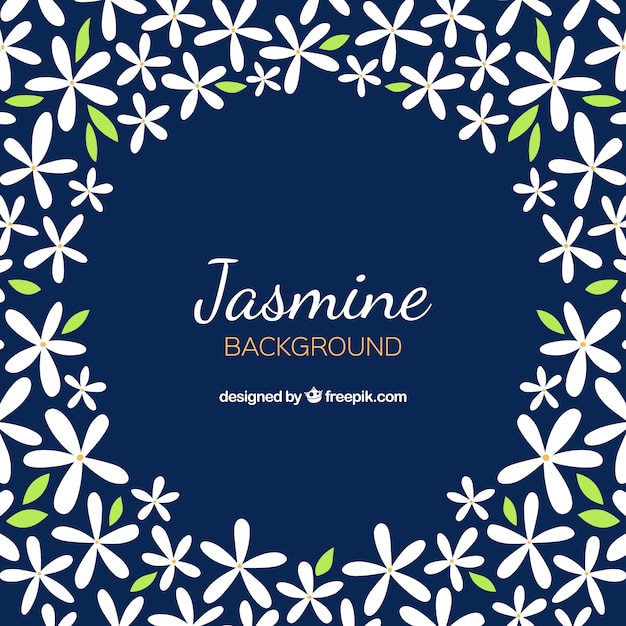 Jasmine background with fun style