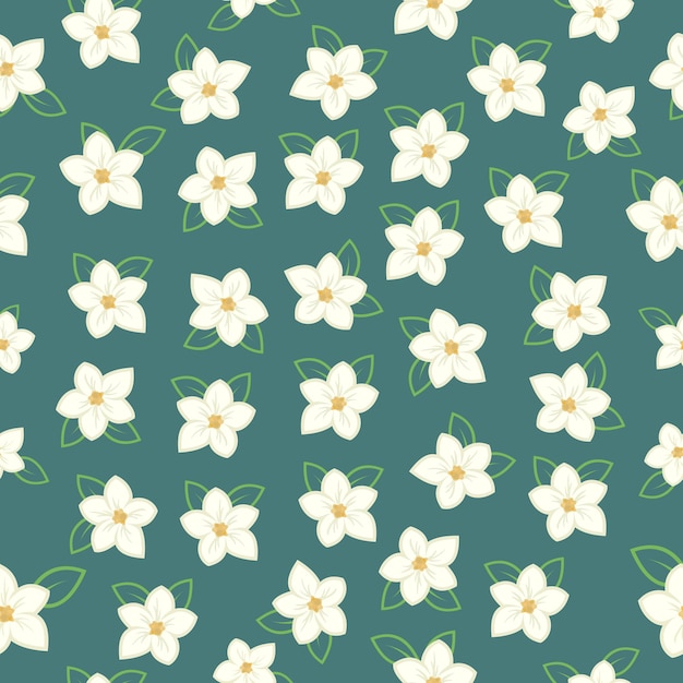 jasmine flower seamless pattern