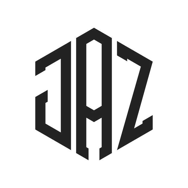 JAZ Logo Design Initial Letter JAZ Monogram Logo using Hexagon shape