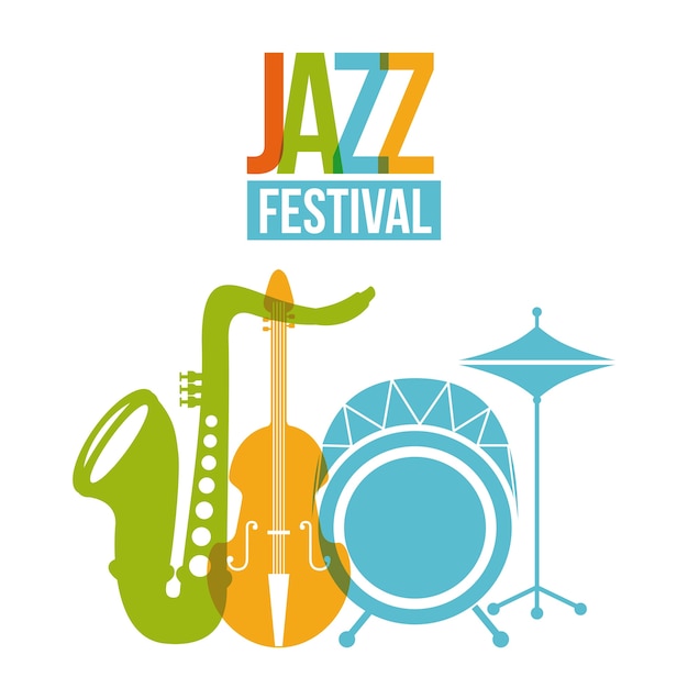 Jazz festival poster music event invitation